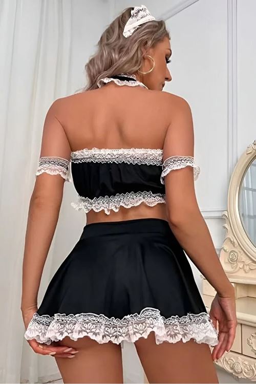 Siyah Fantezi Hizmetçi Kostümü