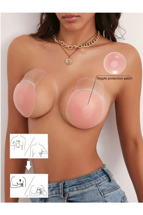 Silikon Yapışkanlı Dikleştirici Ve Toparlayıcı Göğüs Ucu Kapatıcı Bant