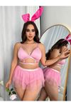 Kadın Seksi Barbie Kulak lı Büyük Beden Fantezi Kostüm