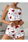 Sia Less Kalp Desenli Pamuklu Pijama Takımı 7595